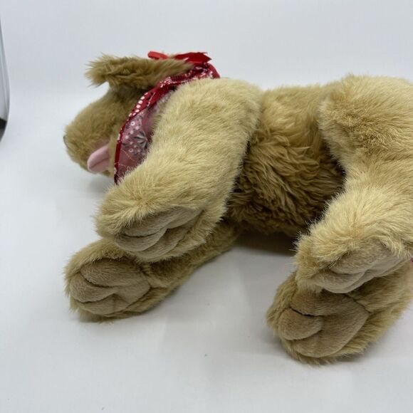 BUILD-A-BEAR 16" Golden Retriever Plush Puppy Dog BAB Red Handkerchief - Picture 5 of 5